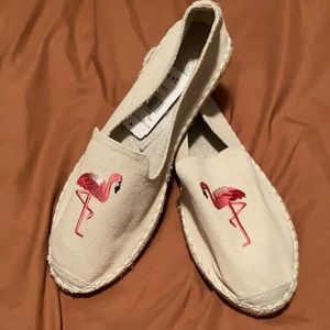 Flamingo linen cream shoes
